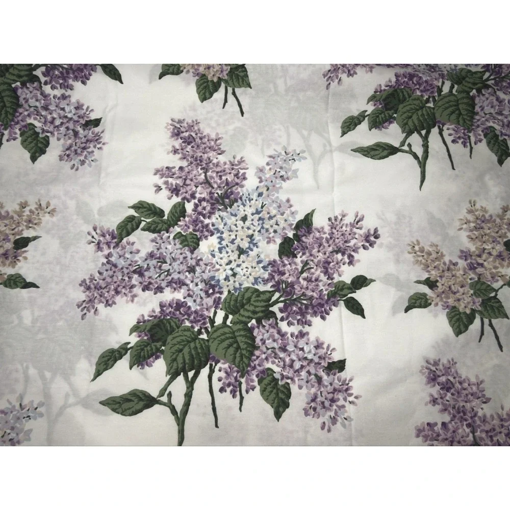 Waverly Fieldcrest Shower Curtain Spring Lilac Floral Cottage Shabby Chic Purple